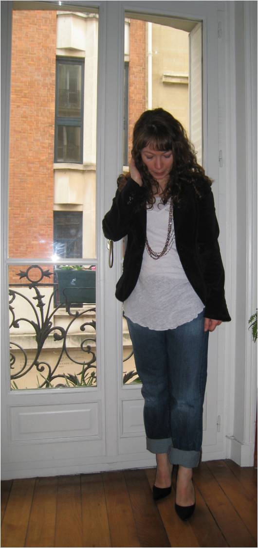 BF jean_white tee_black velvet_escarpins givenchy satin noir_3