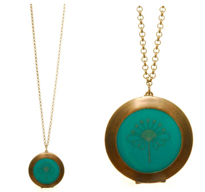 LH_Collier Long Boxes Bronze Email Vert Pop