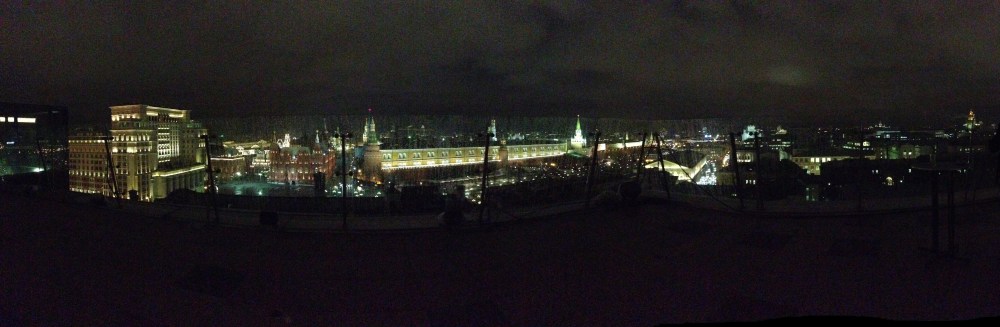 La vue sur le Kremlin et la Place Rouge depuis le toit du Ritz-Carlton